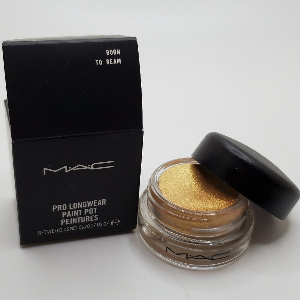 MAC BORN TO BEAM Pro Longwear Paint Pot Eye Shadow ~ Yellow Gold ~ 5gm/.17oz